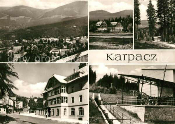 Karpacz Panorama Ortsmotiv Bergbahn Hotel Waldp