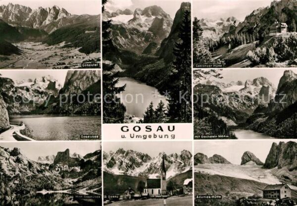 Gosau Oberoesterreich Panorama Gosautal Gosausee Adamekhütte