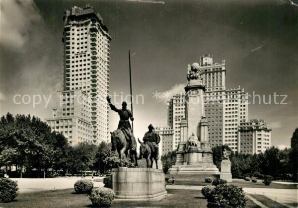 Madrid Spain Plaza Espana Monumento Cervantes