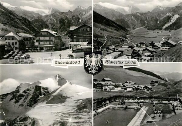 Hintertux Zillertal Ortsmotiv Freibad Alpenpanorama Zillert