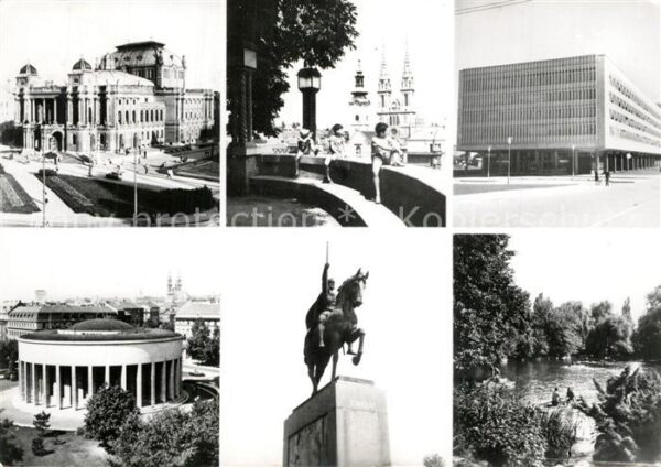 Zagreb Rathaus Kirche Kaufhaus Monument Gondel