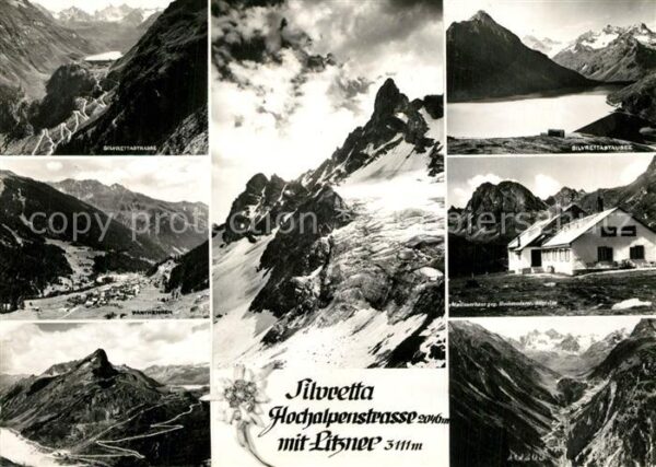 Silvretta-Hochalpenstrasse Stausee Parthennen Madlenerhaus Hochmad
