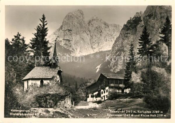 Hinterbaerenbad Totenkirchl Karlspitze Totensessel und