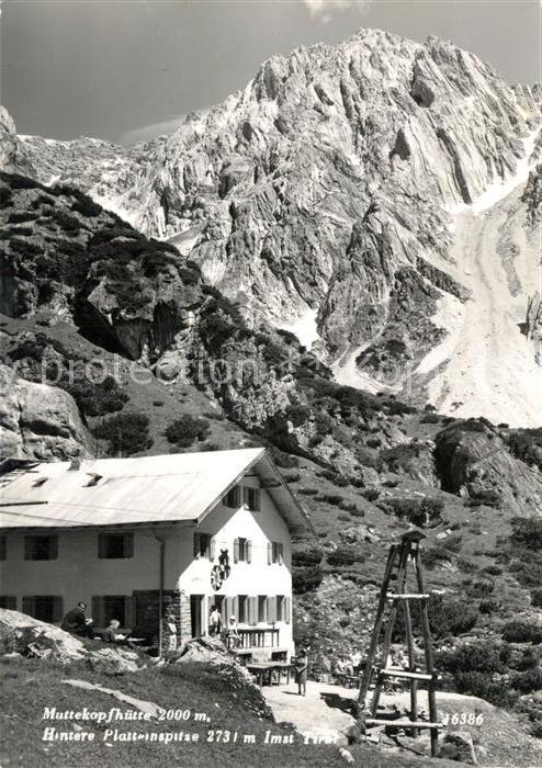Imst Tirol Muttekopfhütte Hintere Plattenspitze