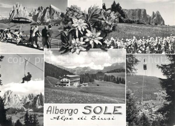 Alpe di Siusi Albergo Sole Terrasse Sessellift Seilba
