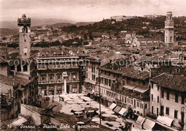 Verona Veneto Piazza Erbe e panorama