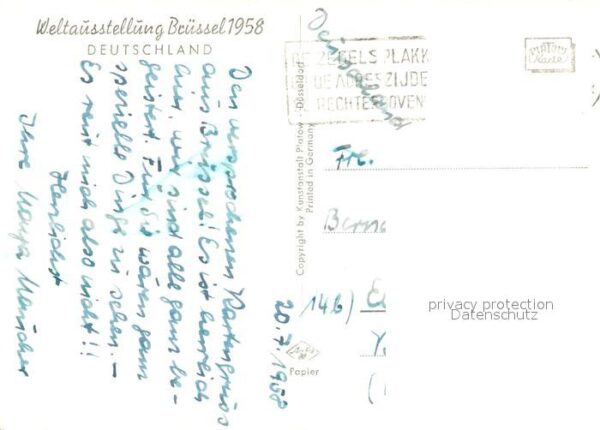 Bruessel Bruxelles Weltausstellung 1958 – Bild 2