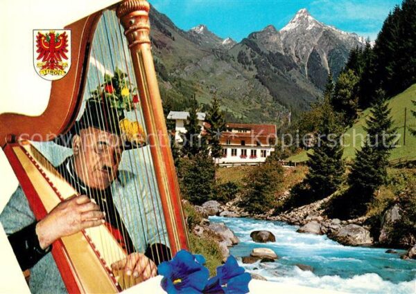 Zillertal Tirol Harfenspiel im Gasthaus Zillergrund