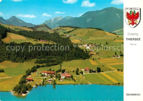 Thiersee Camping mit Sonnwendjoch Fliegeraufnahm