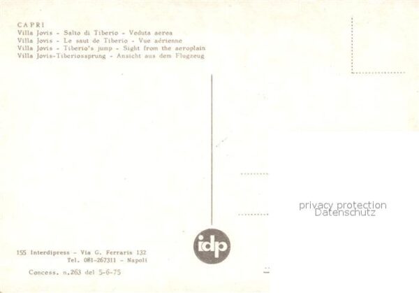 Capri Villa Jovis Salto di Tiberio Veduta aer – Bild 2