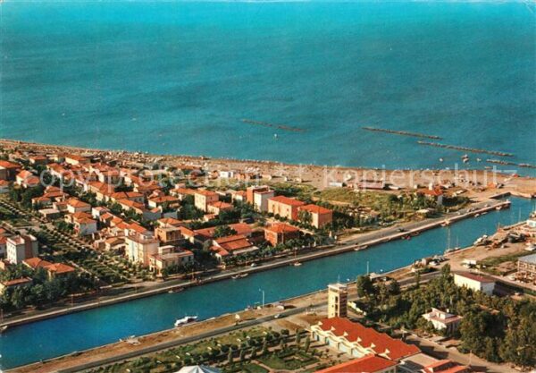 Porto Garibaldi Panorama e Porto Canale Fliegeraufnahme