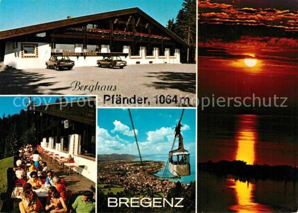 Bregenz Vorarlberg Berghaus Pfänder Terrasse Bergbahn Sonn