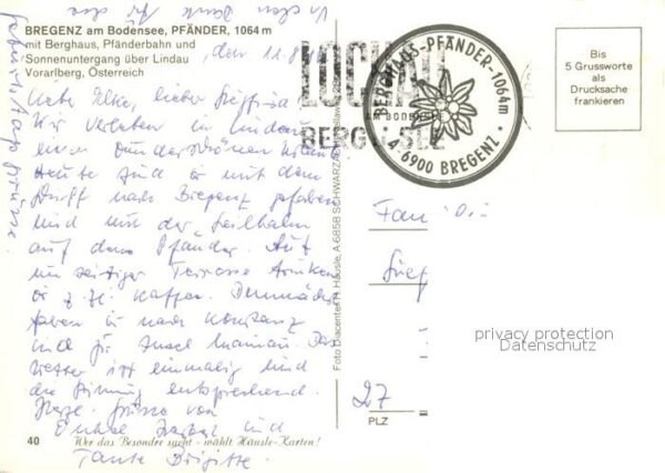 Bregenz Vorarlberg Berghaus Pfänder Terrasse Bergbahn Sonn – Bild 2