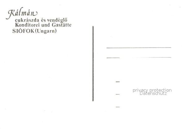 Siofok Kalman Konditorei und Gaststätte – Bild 2