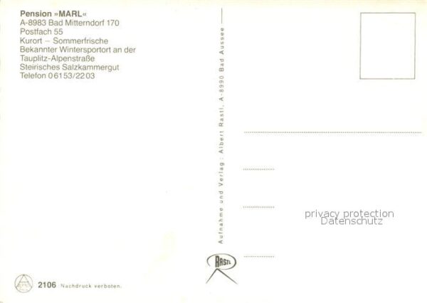 Bad Mitterndorf Pension Marl Blumenschmuck – Bild 2