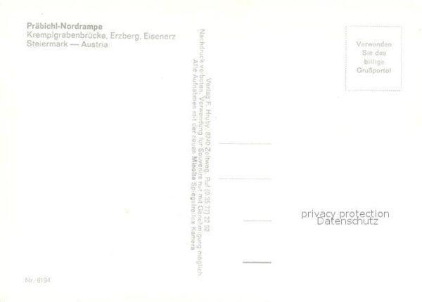 Eisenerz Steiermark Präbichl Nordrampe Kremplgrabenbrücke E – Bild 2