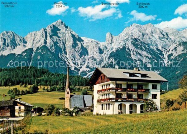 Maria Alm Steinernen Meer Ortsmotiv mit Kirche Steineres Meer
