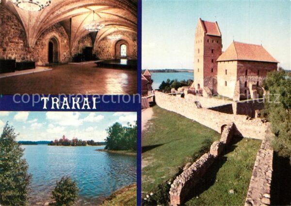 Trakai Schloss Innenansicht Kirche Uferpartie