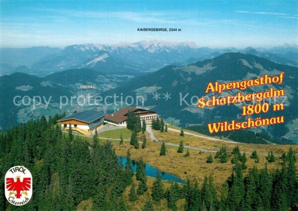 Thierbach Wildschoenau Berggasthof Schatzbergalm Alpenpanorama