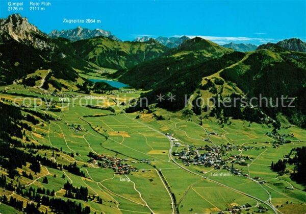 Tannheim Tirol Tannheimertal Alpenpanorama Fliegeraufn