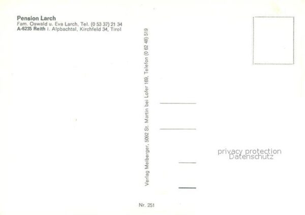 Reith Alpbachtal Pension Larch Ortsmotiv mit Kirche Alpe – Bild 2