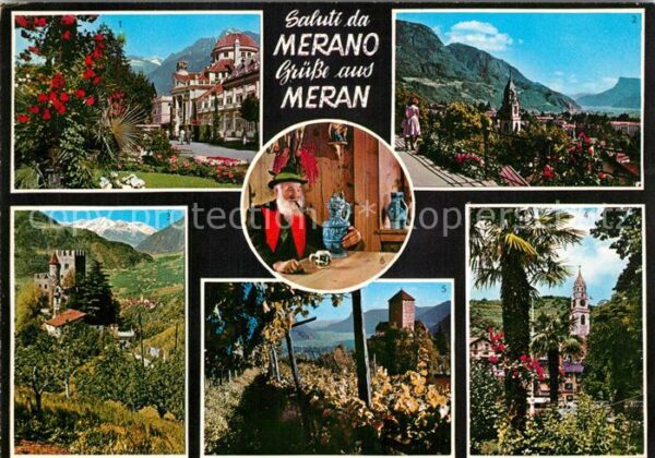 Merano Meran Kurpromenade Kurhaus Tappeinerweg Schlo