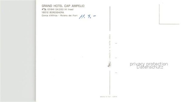 Bordighera Grand Hotel Cap Ampelio Swimming Pool – Bild 2