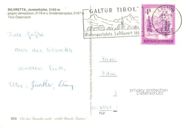 Galtuer Tirol Silvretta Jamtalhütte Berghaus gegen Ja – Bild 2