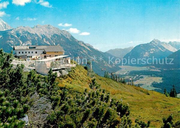 Leutasch Rauthhütte mit Mundellift Blickauf Drei