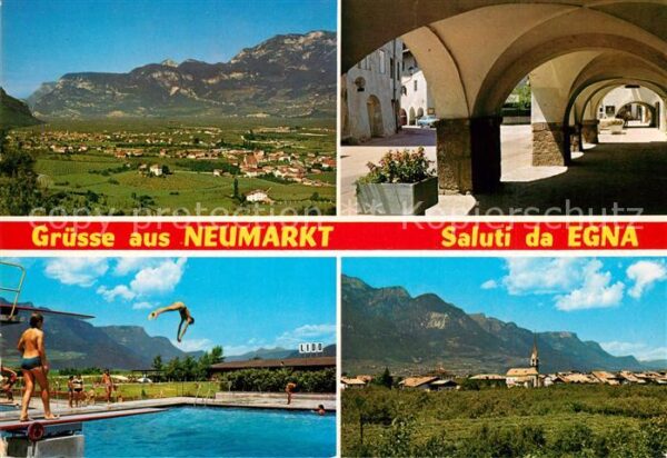 Egna Panorama Etschtal Freibad Val d_Adige