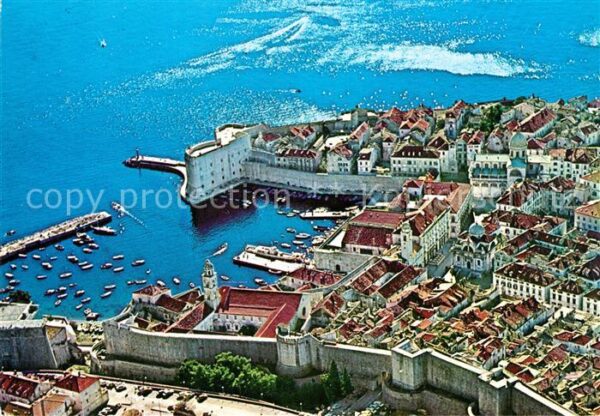 Dubrovnik Ragusa Altstadt Hafen Festung Fliegeraufnahme