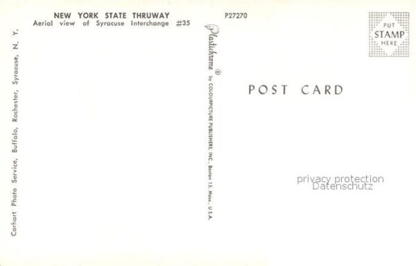 Autobahn New York State Thruway Aerial View Syra – Bild 2