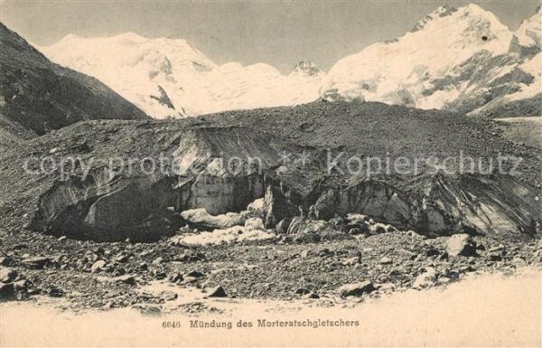 Gletscher Morteratschgletscher Mündung
