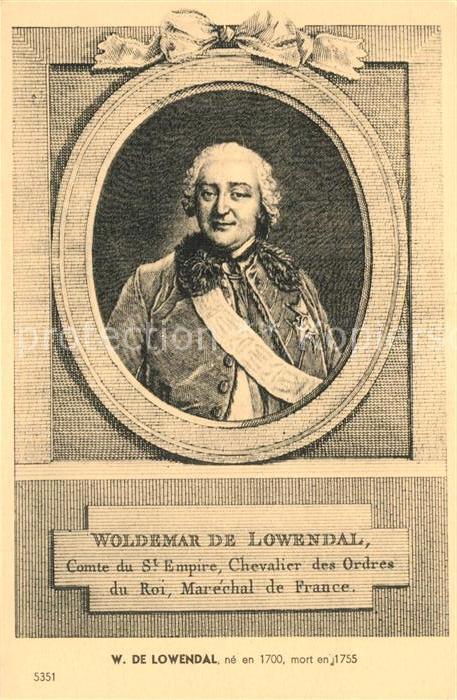 Militaria Frankreich Woldemar de Lowendal