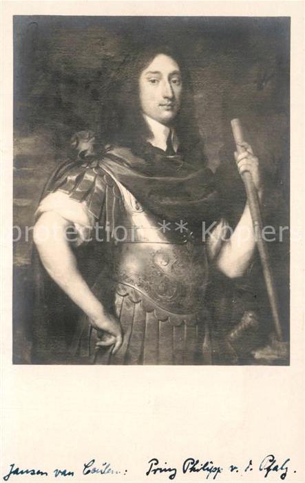 Kuenstlerkarte Cornelis Janssens van Ceulen Prinz Phil