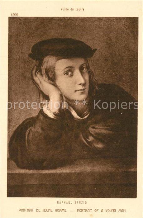Kuenstlerkarte Raphael Sanzio Jeune Homme