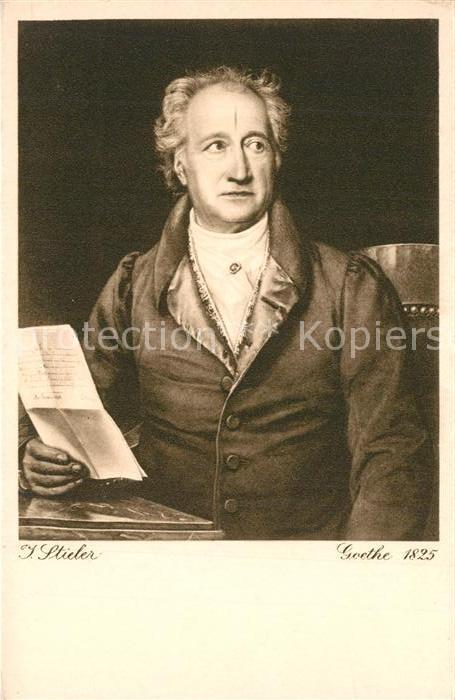 Goethe Johann Wolfgang von Künstlerkarte J. Stieler