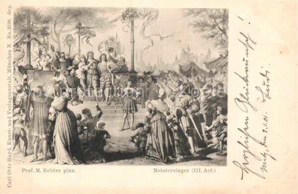 Kuenstlerkarte M. Echter Meistersinger