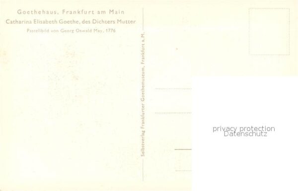 Goethe Johann Wolfgang von Catharina Elisabeth Goethe – Bild 2