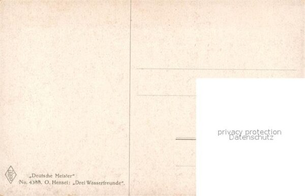 Kuenstlerkarte O. Hensel Drei Wasserfreunde Verlag-Deu – Bild 2