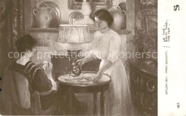 Kuenstlerkarte Max Schott Le The Verlag-Salon-1911-Nr.