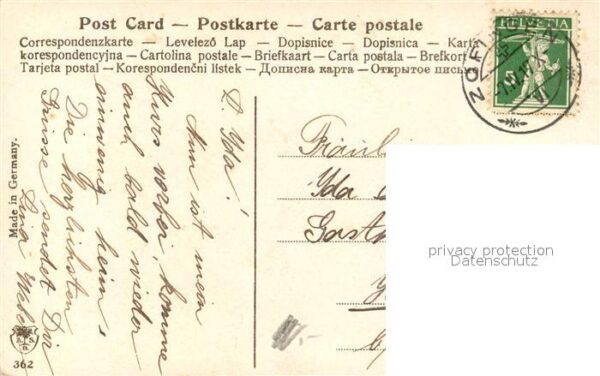 Ostern Easter Paques Küken Osterei Vergissmeinnicht Litho – Bild 2