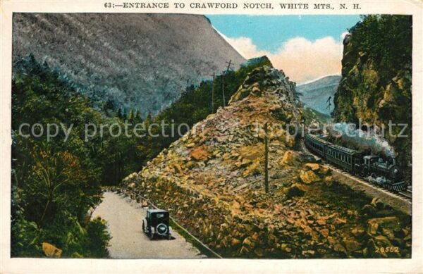 Lokomotive Crawford Notch White Mountains New Hamp