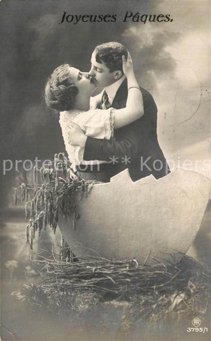 Fotomontage Fotocollage Foto-RPH-Nr. 3795/1 Ostern Paar Kuss