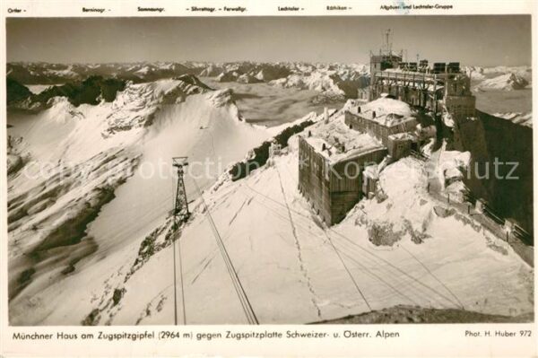Foto Huber H. Nr. 972 Münchner Haus Zugspitzgipfel Zugspi