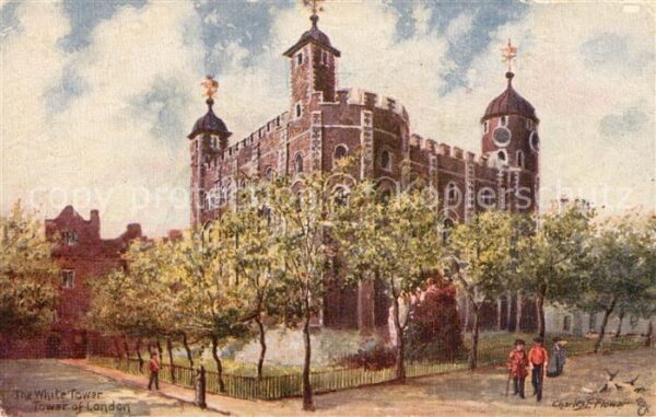Verlag Tucks Oilette Nr. 6476 White Tower London Charles E. Flow