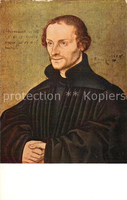 Kuenstlerkarte Lukas Cranach Philipp Melanchthon