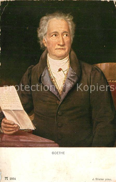 Goethe Johann Wolfgang von J. Stieler Verlag-Ackermann-Nr. 2934