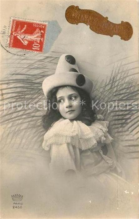 Kinder Child Enfants Fasching Hut Foto-Paris-Nr. 2450