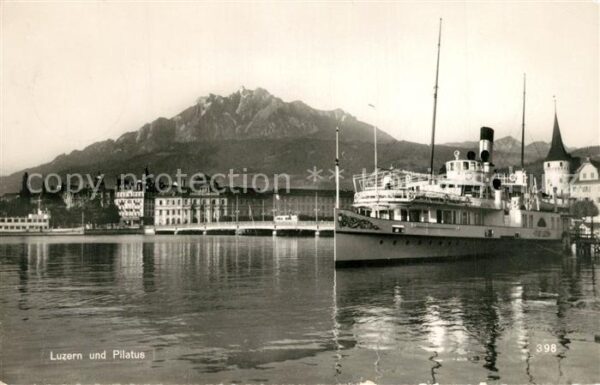 Dampfer Seitenrad Luzern Pilatus